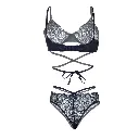 Deep Neck Lingerie Set LS-06078