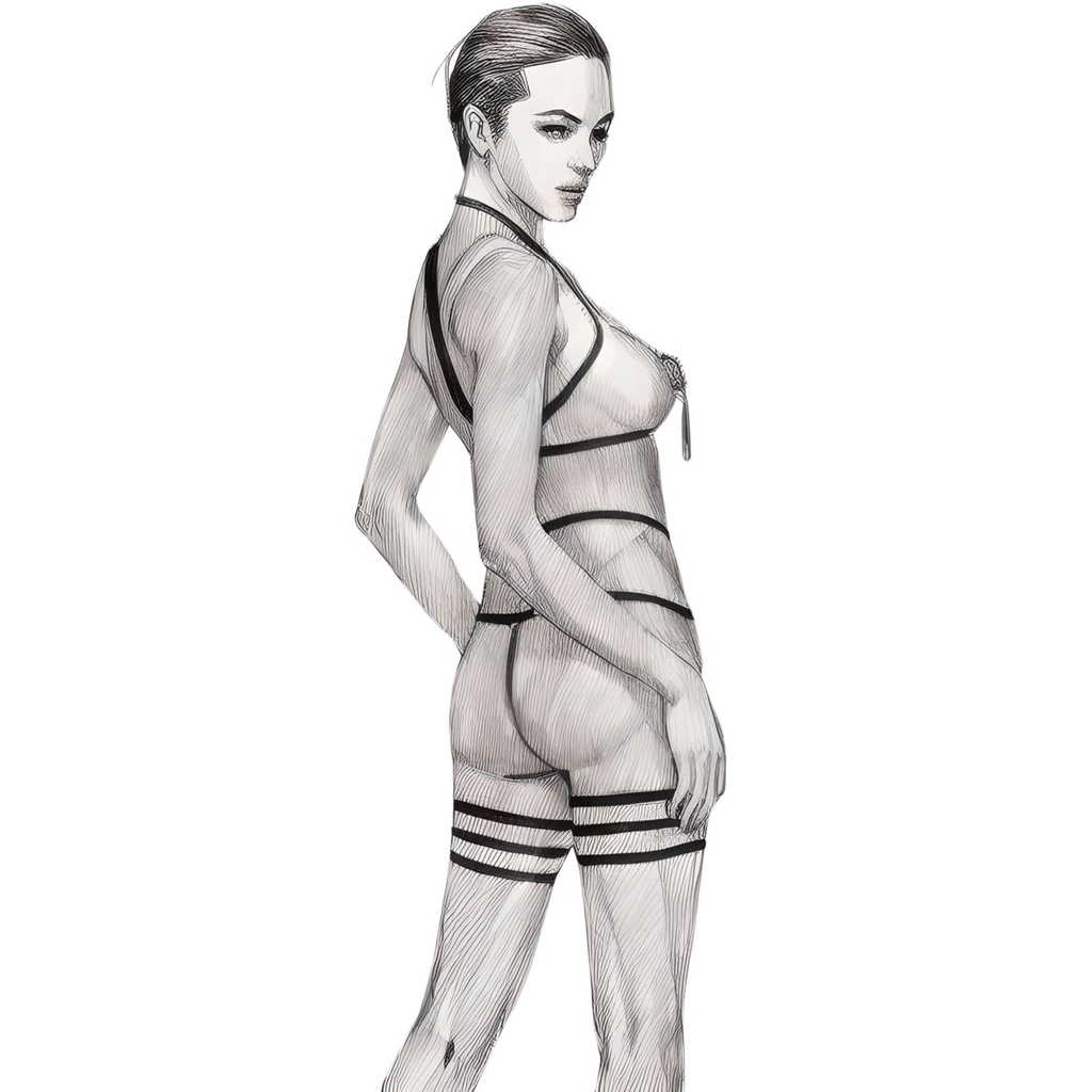 Harness Garter Lingerie Set HLS-61016