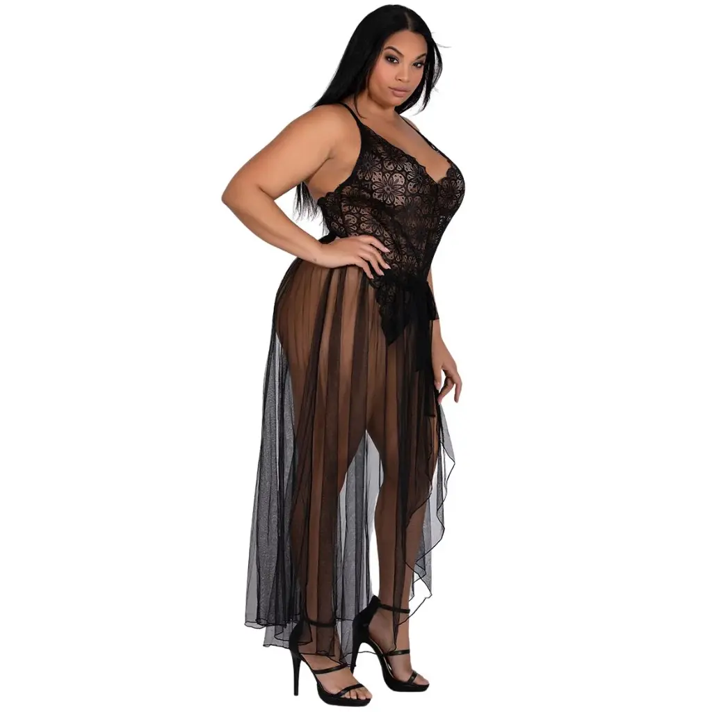Front Open Nightgown-NG-39008