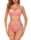 Garter Lingerie Set-LS-06363