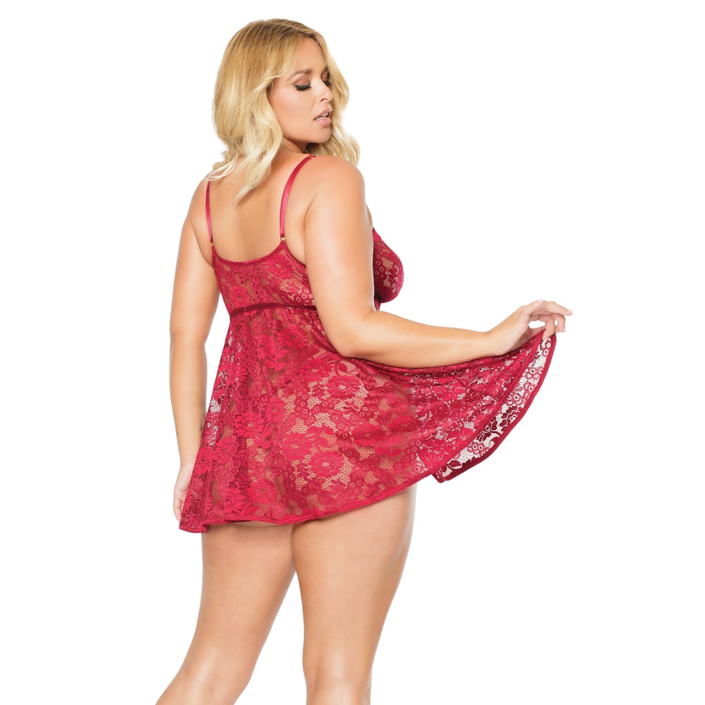 Front Open Baby Doll Dress-BD-19035