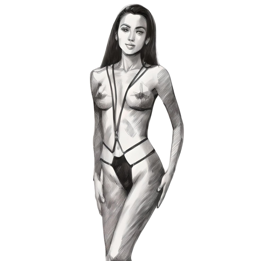 Harness Teddy Lingerie Set HLS-61010