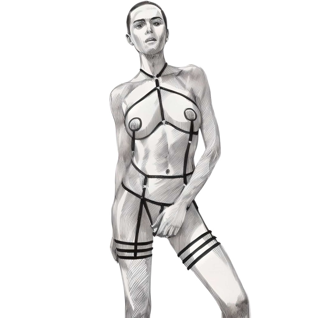Harness Garter Lingerie Set HLS-61016