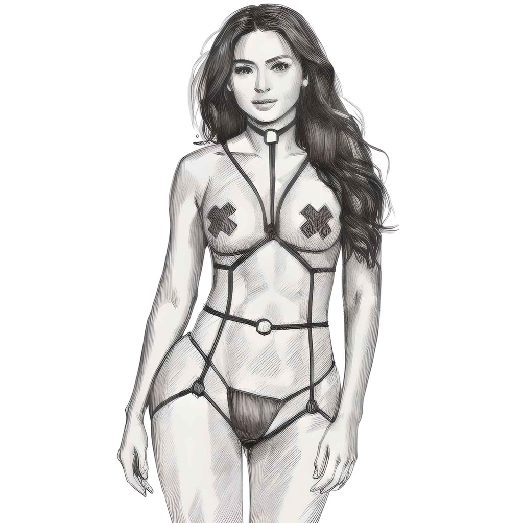 Harness Teddy Lingerie Set-HLS-61082