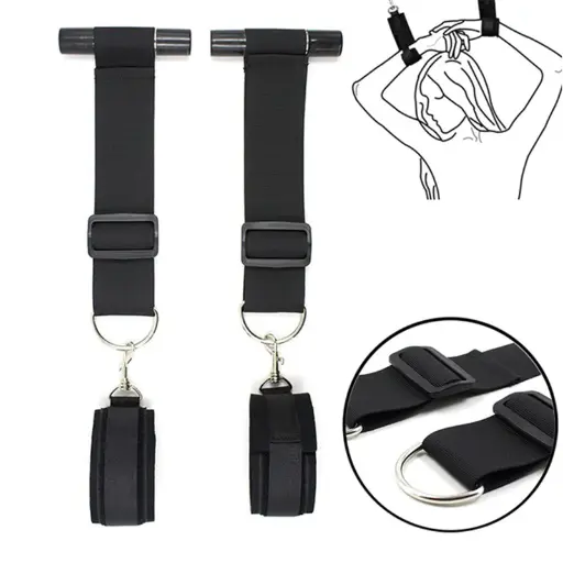 [BDSM-HT-01030-BK] Over The Door Restraints BDSM-HT-01030