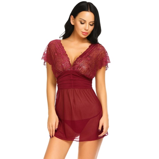 Back Open Baby Doll Dress BD-11966