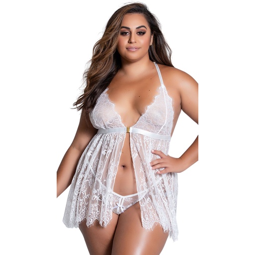 [BD-19001-WH] Racerback Baby Doll Dress BD-19001