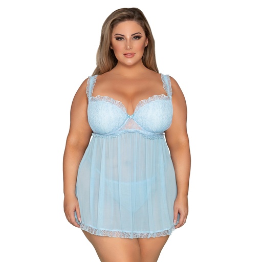 [BD-19033-BK] Keyhole Baby Doll Dress BD-19033