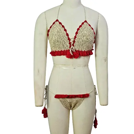 [CL-63020-GY] Crochet Lingerie Set CL-63020