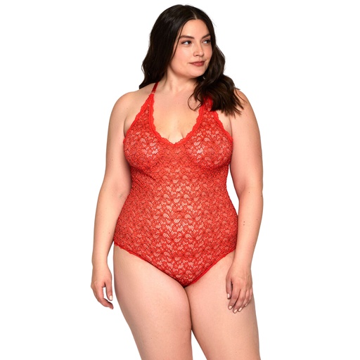 [TD-29004-RD] Monokini Teddy Dress TD-29004