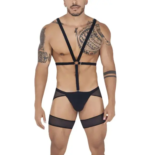 [XD-79025-BK]  Crossdresser Lingerie Set XD-79025