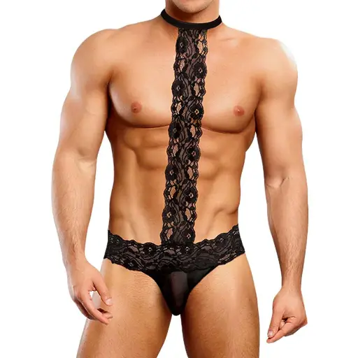 [XD-79038-BK]  Crossdresser Lingerie Set XD-79038