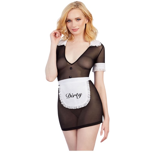 [EC-00322-BK-WH] Maid Erotic Costume EC-00322