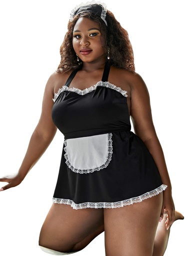 [EC-00330-BK-WH] Maid Erotic Costume EC-00330