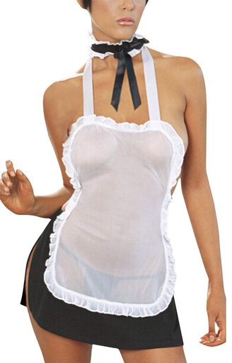 [EC-00366-BK-WH] Maid Erotic Costume EC-00366