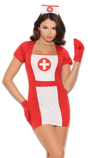 [EC-00547-RD-WH] Nurse Erotic Costume EC-00547