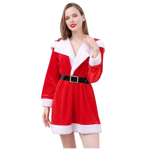 [EC-00710-RD-WH] Santa Erotic Costume EC-00710