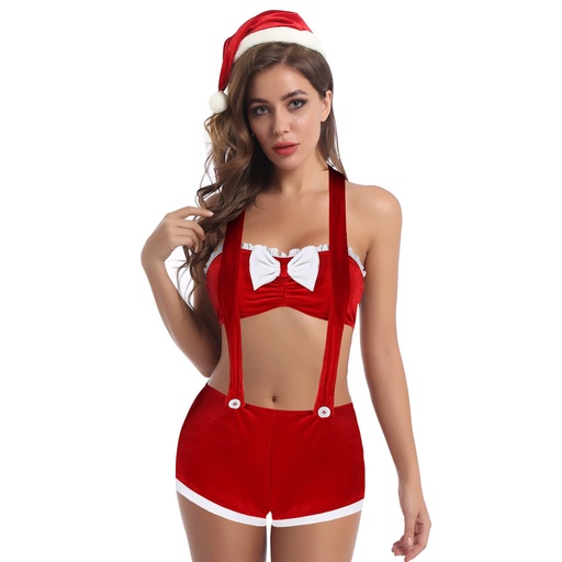 [EC-00720-RD WH] Santa Erotic Costume EC-00720