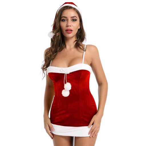 [EC-00740-RD-WH] Santa Erotic Costume EC-00740