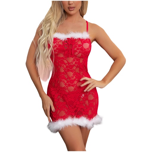 [EC-00746-RD-WH] Santa Erotic Costume EC-00746