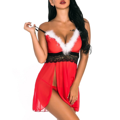 [EC-00747-RD-WH] Santa Erotic Costume EC-00747