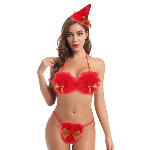 [EC-00757-RD-WH] Santa Erotic Costume EC-00757