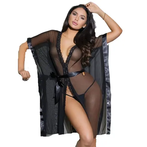 [RBS-90014-BK] Women's Robes RBS-90014