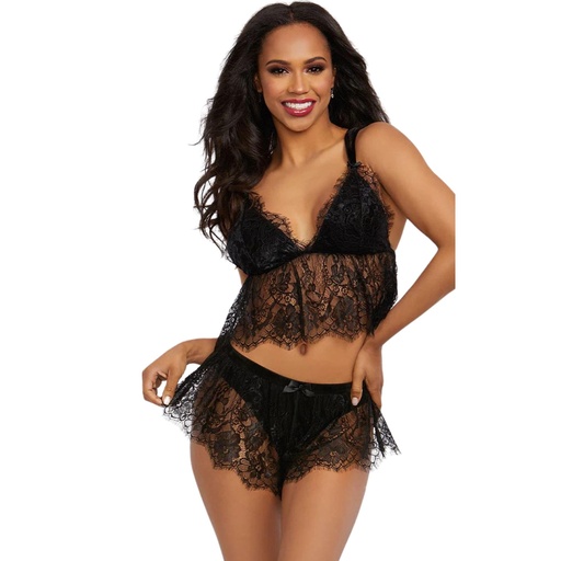 [LS-06001-BK] Camisole Lingerie Set-LS-06001