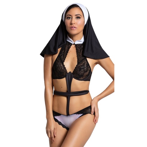 [EC-00126-BK-WH] Maid Erotic Costume EC-00126