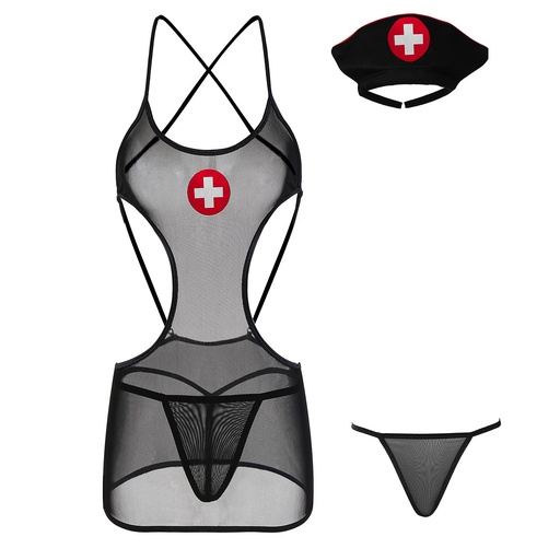 [EC-00639-BK] Nurse Erotic Costume EC-00639